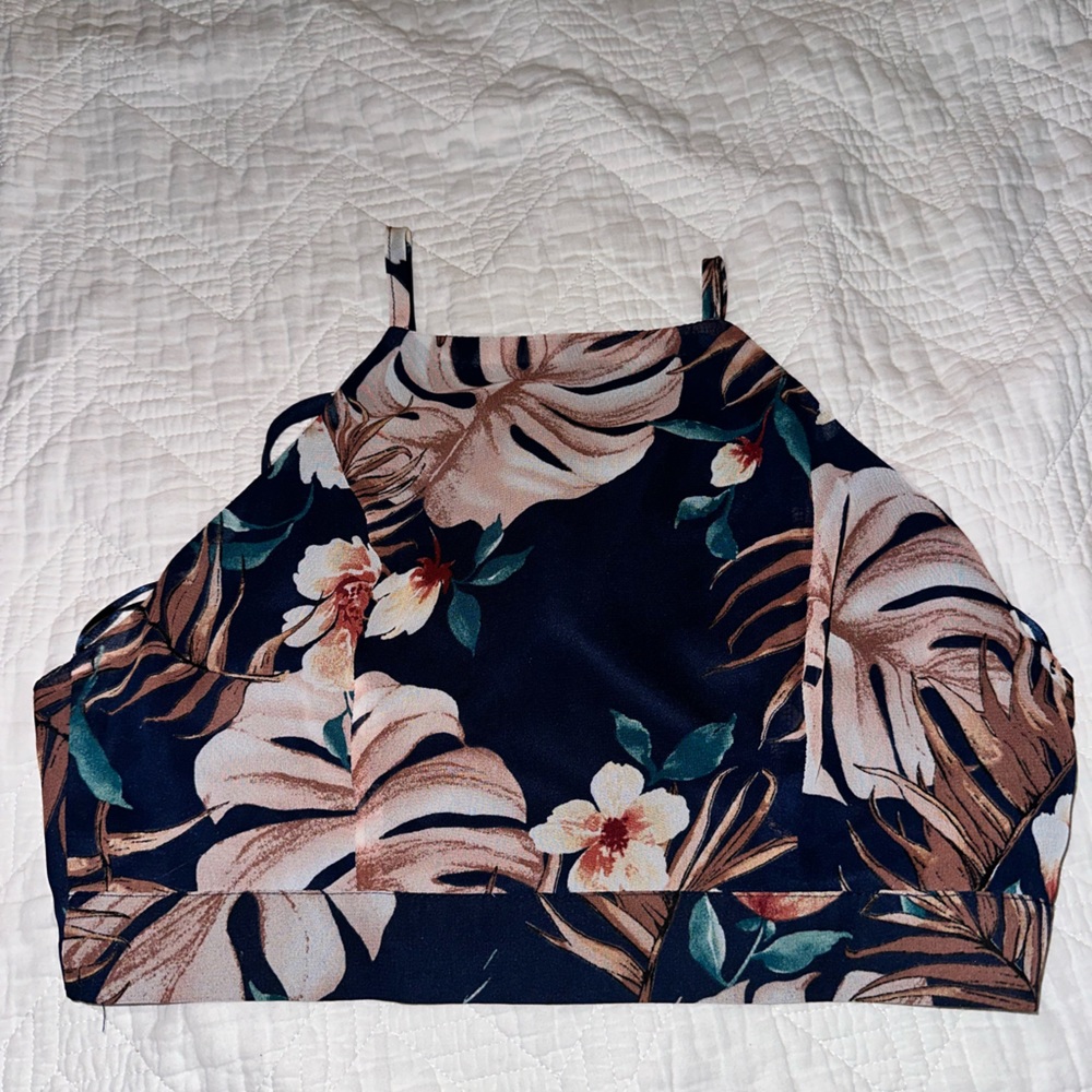 Navy floral Pant Set